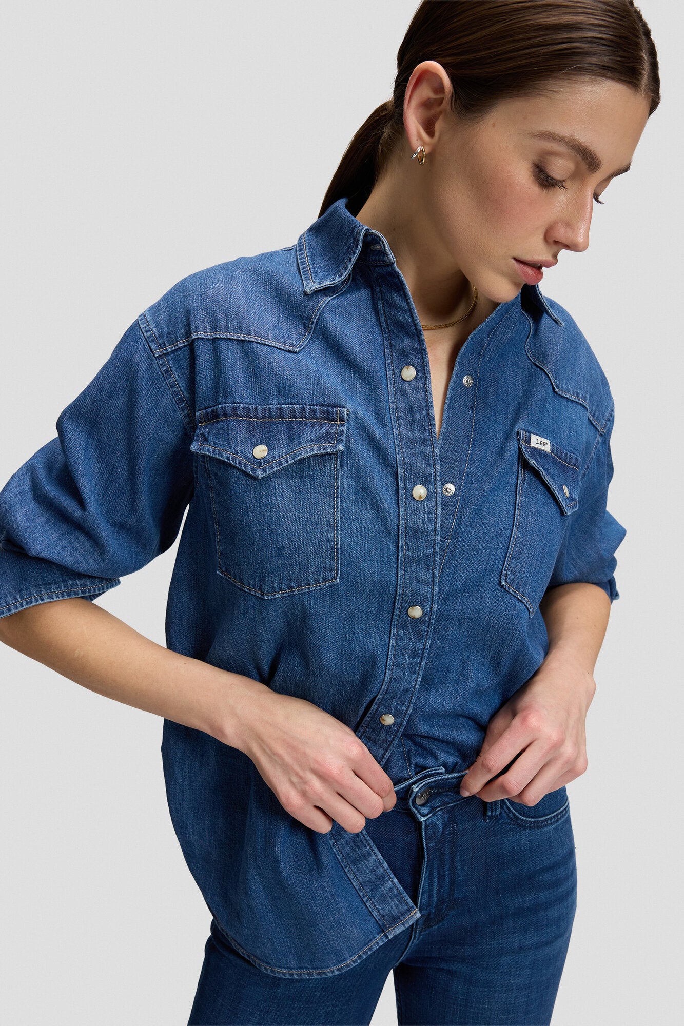 Essential Western denimskjorte - Ripe Beryy